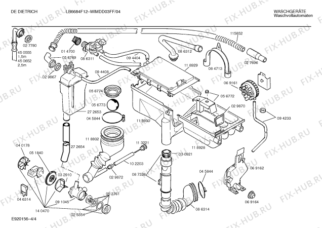 Схема №4 WIMDD01FF DE DIETRICH LB6682F14 с изображением Ручка выбора температуры для стиралки Bosch 00058553