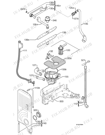 Взрыв-схема посудомоечной машины Zanussi ZDI6896QA - Схема узла Hydraulic System 272