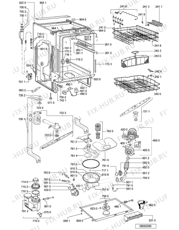 Схема №2 ADG 342 S NB с изображением Обшивка для посудомойки Whirlpool 481245371688