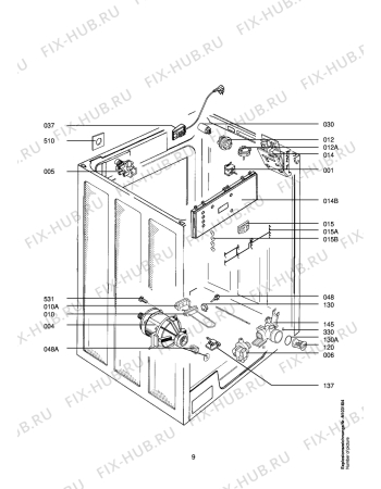 Взрыв-схема стиральной машины Aeg LAV72530-W - Схема узла Electrical equipment 268