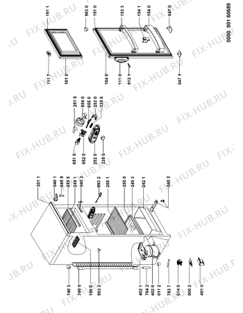 Схема №1 ARC 2140 с изображением Сосуд для холодильной камеры Whirlpool 481241870044