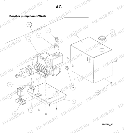 Схема №29 AFO 388 с изображением Болт (винт) для комплектующей Whirlpool 483286011521