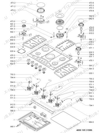 Схема №2 AKM 394/NA с изображением Затычка для электропечи Whirlpool 481010400178