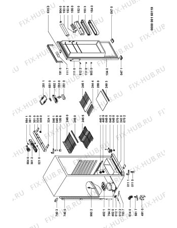 Схема №1 ARC 1738 с изображением Контейнер для холодильной камеры Whirlpool 481241818287