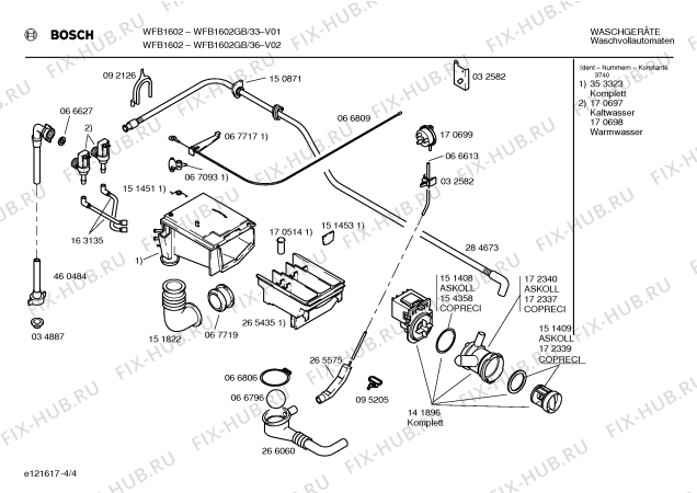 Схема №4 WM20820GB SIWAMAT 2082 с изображением Кабель для стиралки Siemens 00354521