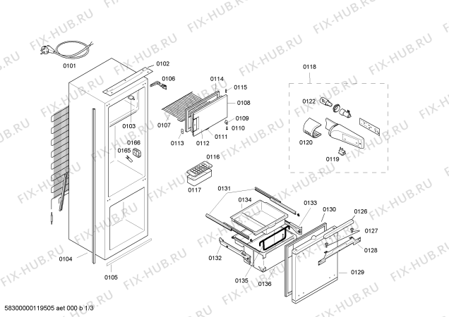 Схема №3 KICKB18 с изображением Поднос для холодильной камеры Bosch 00661704