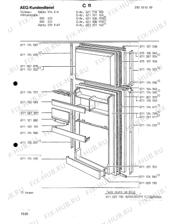 Схема №1 KD 2349 RE с изображением Запчасть для холодильной камеры Aeg 8996711346172