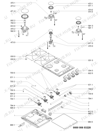 Схема №1 AKM 260 WH с изображением Втулка для духового шкафа Whirlpool 481060119431