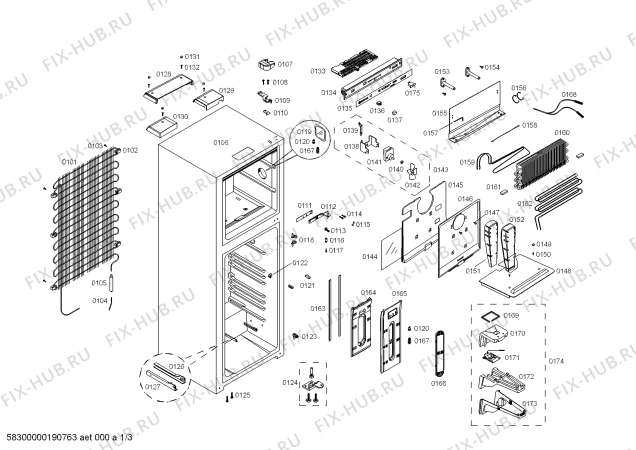 Схема №3 GCM25AW002 CONG BOSCH GCM25 BL 220V/50HZ с изображением Компрессор для холодильной камеры Bosch 00145877