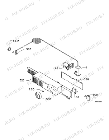 Взрыв-схема холодильника Alno AKE8130IW - Схема узла Thermostat