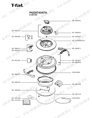 Схема №1 P4220743/07A с изображением Сотейника Seb SS-1530000516