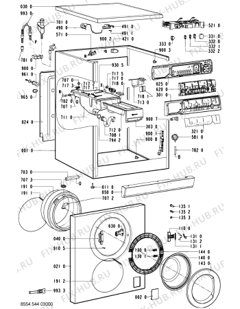 Схема №2 WAD SYMPHONY 1400 с изображением Обшивка для стиралки Whirlpool 481245212628