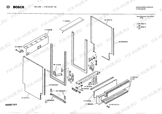 Взрыв-схема посудомоечной машины Bosch 0730203507 SMU2200 - Схема узла 04