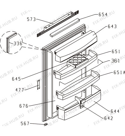 Взрыв-схема холодильника Gorenje RBI5148W (137215, HTI1486) - Схема узла 02