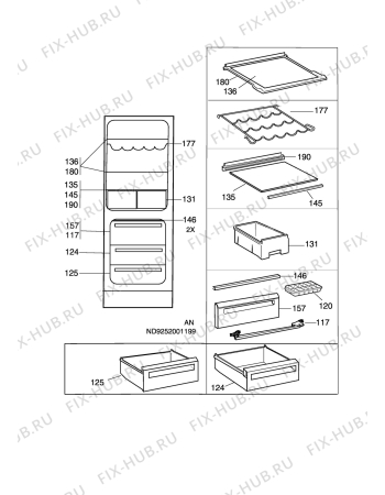 Взрыв-схема холодильника Electrolux ER8495B - Схема узла C10 Interior