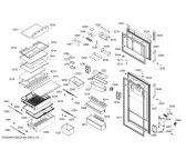 Схема №4 KDN46AI25 с изображением Дверь морозильной камеры для холодильной камеры Bosch 00687653