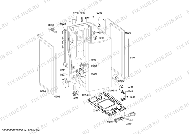 Схема №4 WOT20540 Logixx 5 с изображением Модуль управления для стиральной машины Bosch 00663818