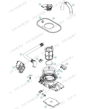 Взрыв-схема посудомоечной машины Cylinda DM890 PRO Avh SE   -White (401781, DW90.C) - Схема узла 04