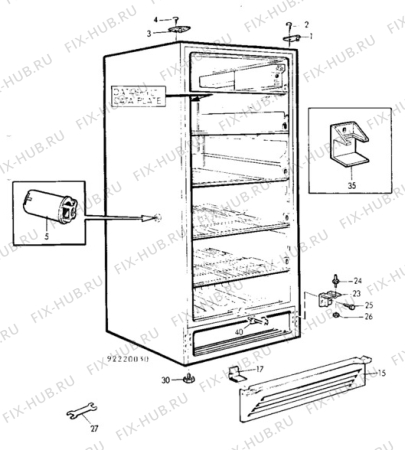 Взрыв-схема холодильника Unknown FG291-2 - Схема узла C10 Cabinet