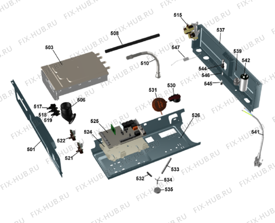 Взрыв-схема стиральной машины Gorenje W6231 Door DK   -White (900003242, WM44ADK) - Схема узла 05