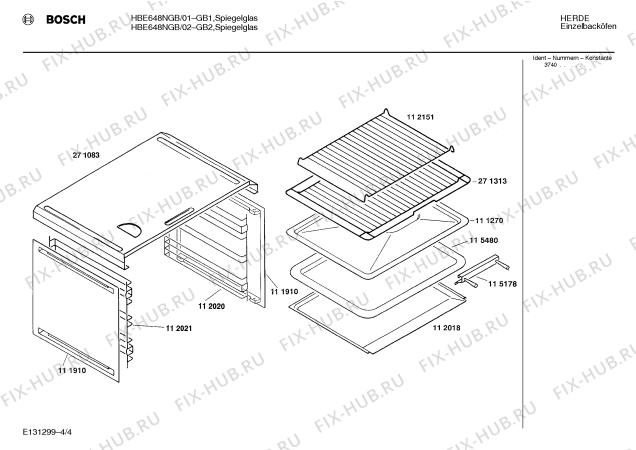 Взрыв-схема плиты (духовки) Bosch HBE648NGB - Схема узла 04