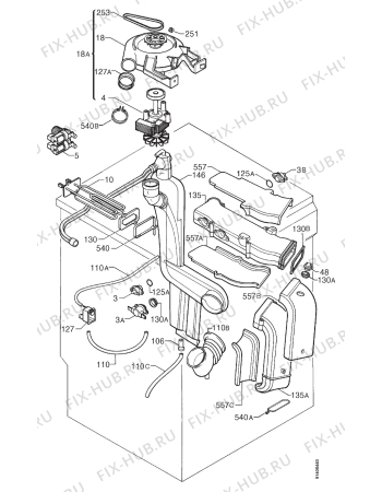 Взрыв-схема стиральной машины Aeg L1271VITURBOELET - Схема узла Turbodry