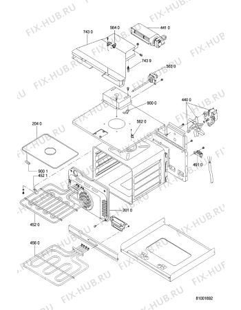 Схема №5 AKP 916 WH с изображением Дверка для электропечи Whirlpool 481245058401