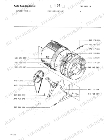 Взрыв-схема стиральной машины Aeg LAV9048 W - Схема узла Section2