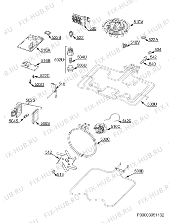 Схема №5 BE5304001M с изображением Микромодуль для духового шкафа Aeg 973944187186004