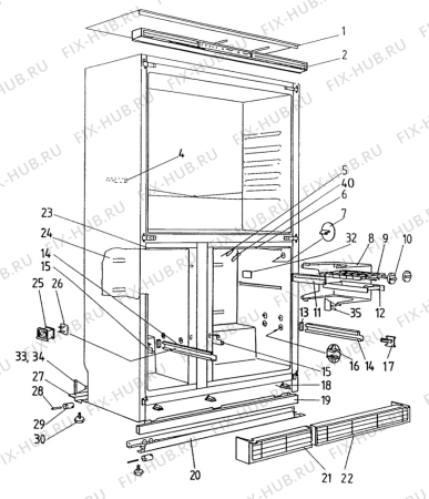 Взрыв-схема холодильника Unknown TR1800A - Схема узла C10 Cabinet