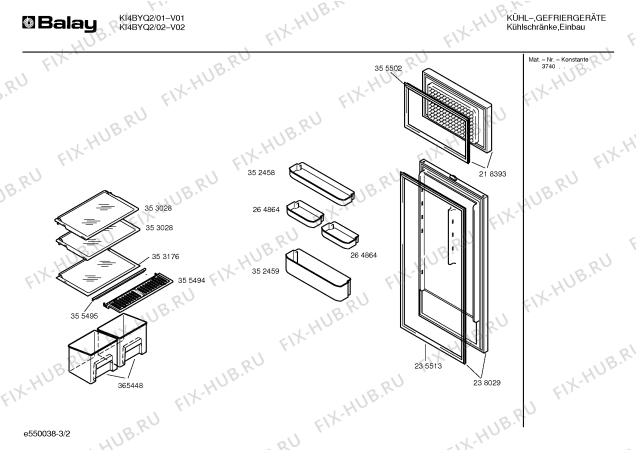 Схема №3 K22JR440 с изображением Компрессор для холодильной камеры Bosch 00142307