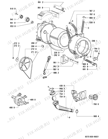 Схема №2 AWM 8083 с изображением Обшивка для стиралки Whirlpool 481245210656