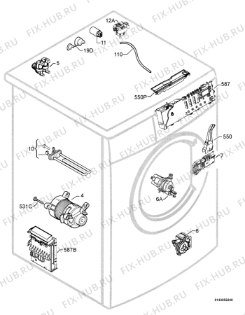 Взрыв-схема стиральной машины Privileg 00874058_21163 - Схема узла Electrical equipment 268