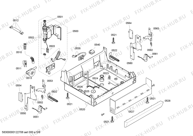 Взрыв-схема посудомоечной машины Bosch SGS55E82EU - Схема узла 05