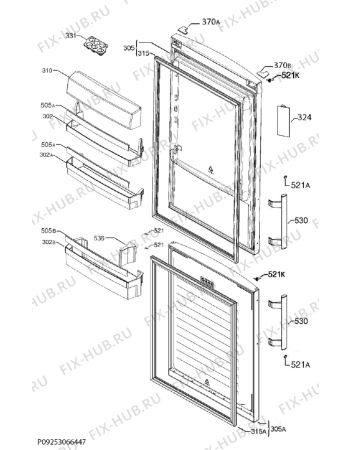 Взрыв-схема холодильника Aeg S95361CTW2 - Схема узла Door 003