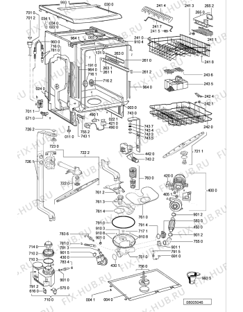 Схема №2 GSF 5000/1 EX WS с изображением Обшивка для посудомоечной машины Whirlpool 481245372668