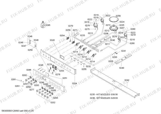 Схема №5 HQ745B56E с изображением Изоляция для плиты (духовки) Bosch 00662775