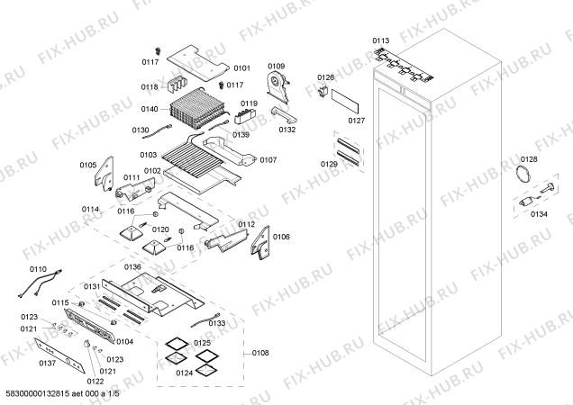 Схема №4 FID18P30 с изображением Тэн оттайки для холодильника Bosch 00664159