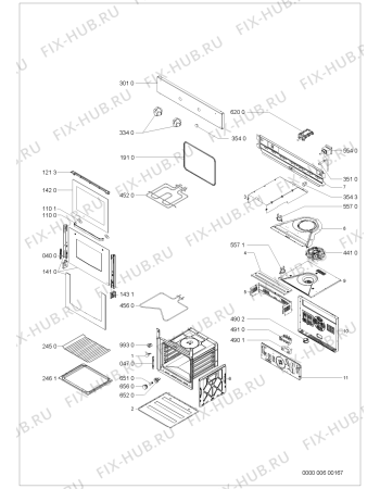 Схема №1 AKP 102/02 IX с изображением Обшивка для духового шкафа Whirlpool 481245249597