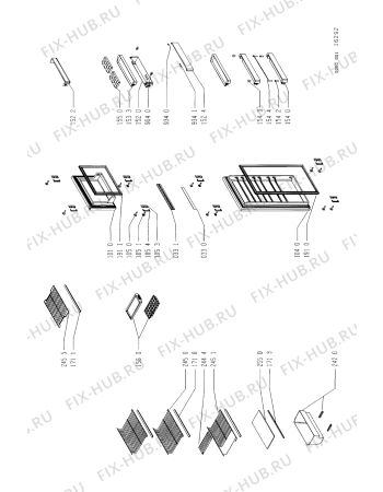 Схема №3 ARG663/G ARG 663/WP с изображением Обрамление полки для холодильника Whirlpool 481945819597