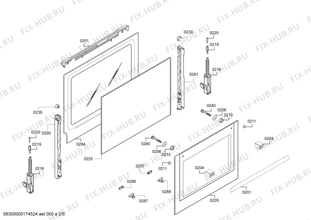 Взрыв-схема плиты (духовки) Siemens HB23GB540Q H.SE.NP.L2D.IN.GLASS.S4/.X.E0_C/// - Схема узла 02