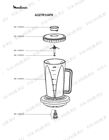 Схема №2 MF327171/AP0 с изображением Крышка для чаши для электромиксера Tefal SS-193019