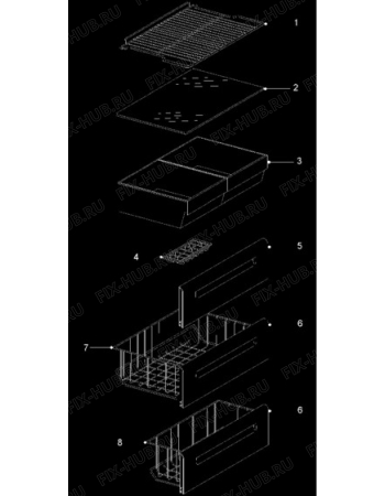 Взрыв-схема холодильника Electrolux ER7448B - Схема узла Furniture