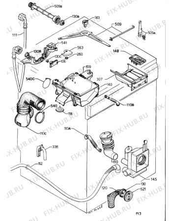 Взрыв-схема стиральной машины Zanussi FL622 - Схема узла Hydraulic System 272