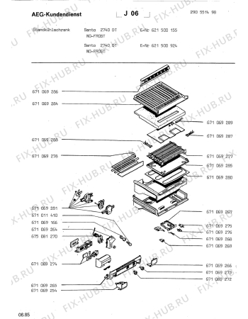 Взрыв-схема холодильника Aeg SANTO 2740 DT - Схема узла Section2