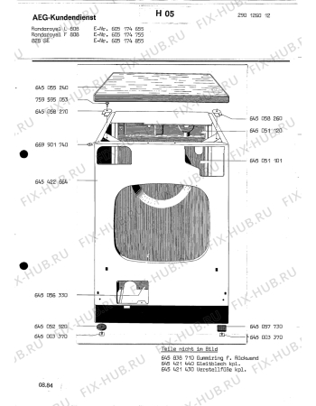 Взрыв-схема посудомоечной машины Rondo (N Rn) RONDOROYAL F 808 - Схема узла Section1
