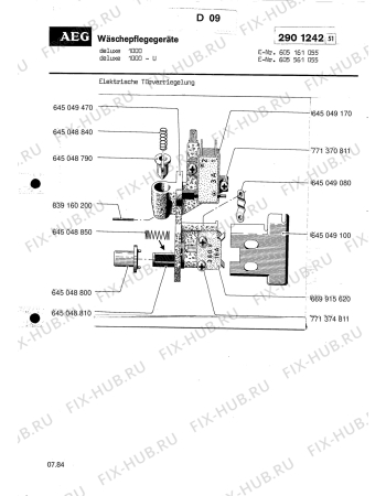 Схема №1 WASCHAUTOMAT 828 SE с изображением Всякое для электропосудомоечной машины Aeg 8996450491700
