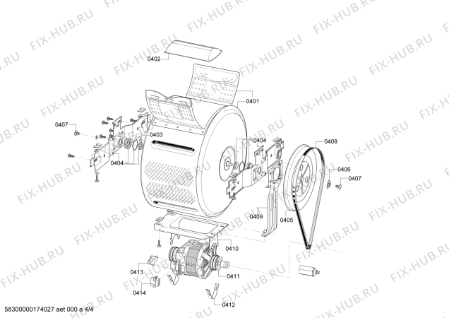 Схема №4 WP08R152HK с изображением Силовой модуль для стиральной машины Siemens 00676413