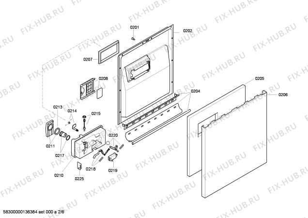 Схема №6 SHU33A06UC Bosch с изображением Кабель для посудомоечной машины Bosch 00189501