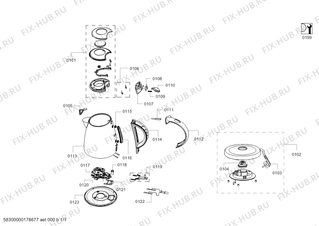 Схема №1 ZCK1274X с изображением Ящик для чайника (термопота) Zelmer 00792427